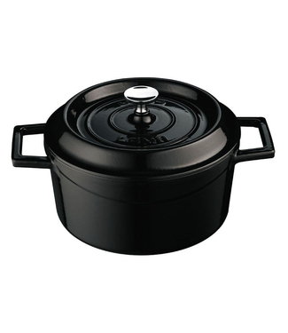 LAVA Braadpan rond 4,49 ltr Ø 240 mm mat zwart/zwart - LAVA