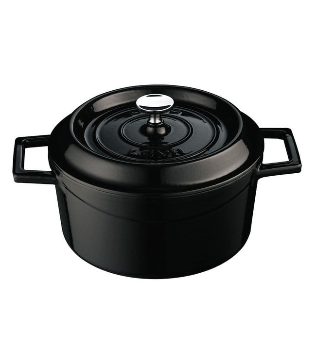 Braadpan rond 4,49 ltr Ø 240 mm mat zwart/zwart - LAVA