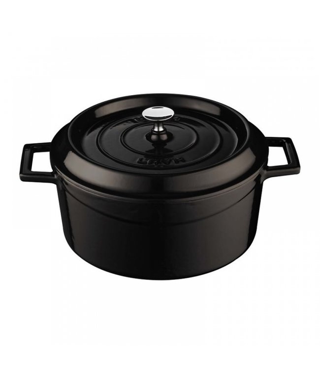 Braadpan rond 6,71 ltr Ø 280 mm zwart/zwart - LAVA