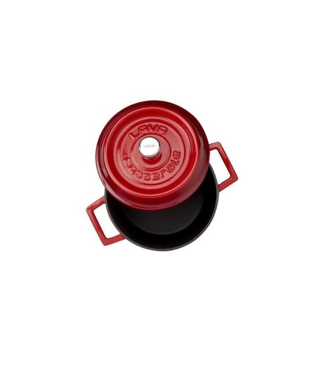 Braadpan rond 4,49 ltr Ø 240 mm rood/zwart - LAVA