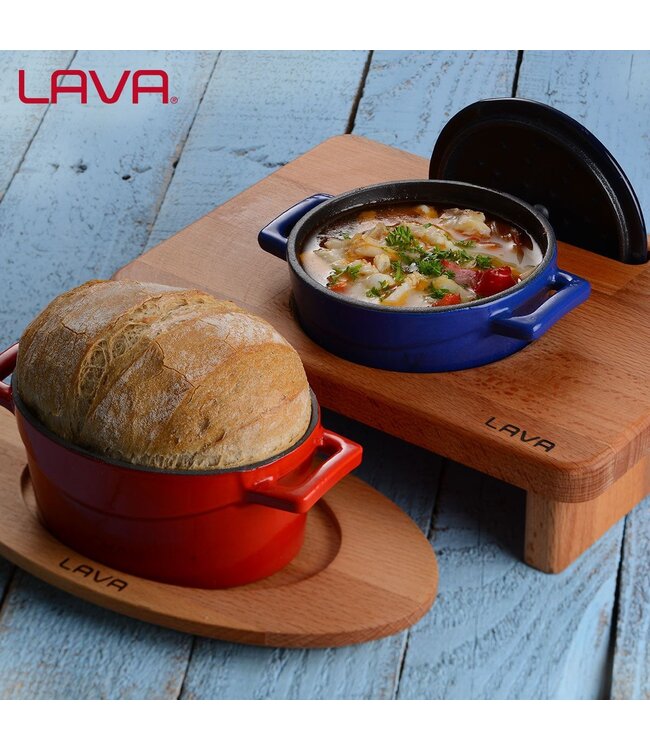 Houder voor 1 mini casserole Ø 100 mm 175 x 245 x 7 mm - LAVA