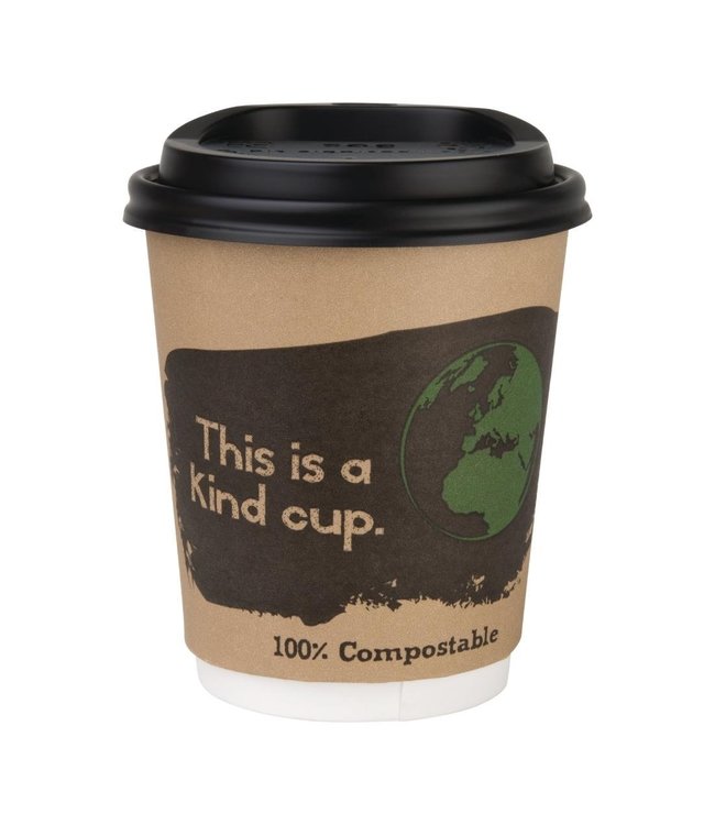 Koffiebeker disp. dubbelwandig composteerbaar 22,7 cl | prijs & verp per 500 stuks