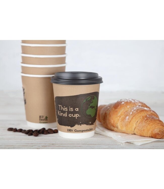 Koffiebeker disp. dubbelwandig composteerbaar 22,7 cl | prijs & verp per 500 stuks