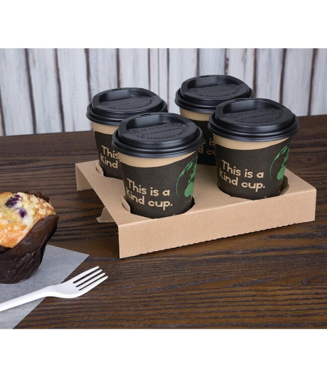 Koffiebeker disp. composteerbaar enkelwandig bruin 34 cl | prijs & verp per 1000 stuks
