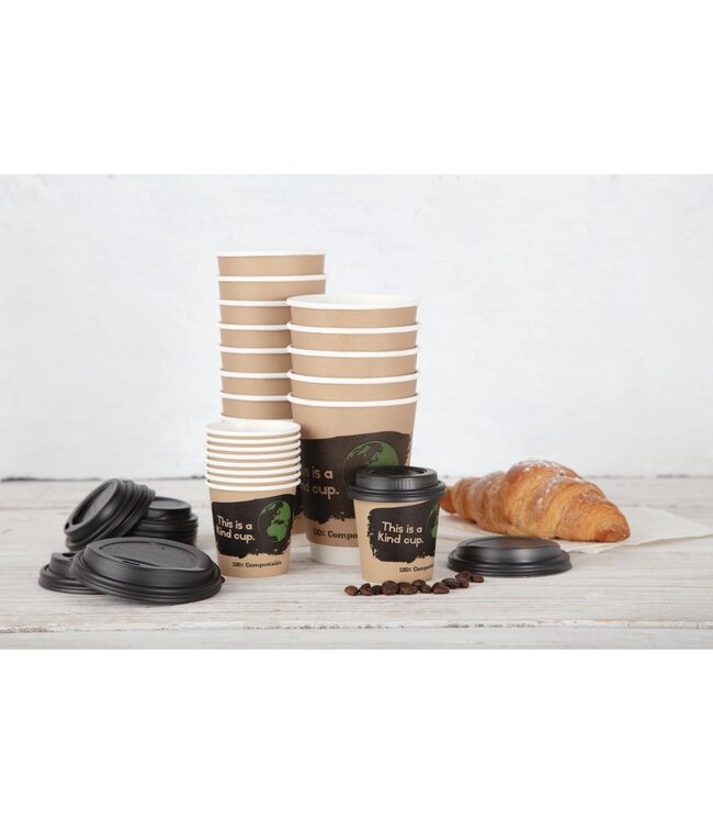 Koffiebeker disp. dubbelwandig composteerbaar 35,5cl | prijs & verp per 500 stuks