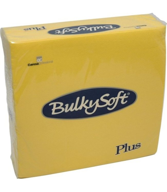 Servet 33x33 cm 2-laags lemon geel papier 1/4 gevouwen | prijs & verp per 1.200 stuks