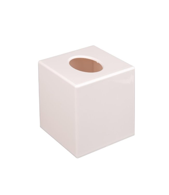 Tissue box vierkant wit - Kunststof