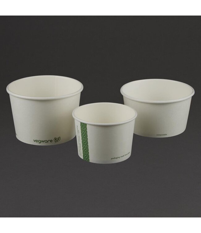 Soep- en ijsbak composteerbaar 23 cl 90 x 60 mm - Vegaware | prijs & verp per 1000 stuks