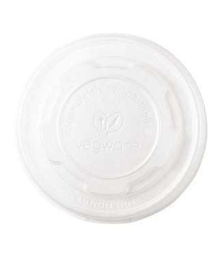 Vegware Deksel composteerbaar plat voor 23 cl 90 x 10 mm bakje 28433 - Vegware | prijs & verp per 1000 stuks