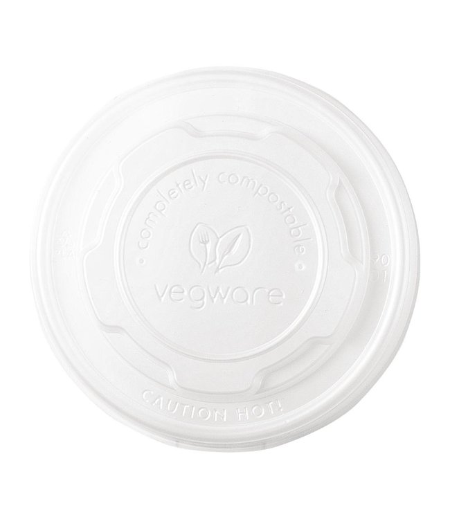 Deksel composteerbaar plat voor 23 cl 90 x 10 mm bakje 28433 - Vegware | prijs & verp per 1000 stuks