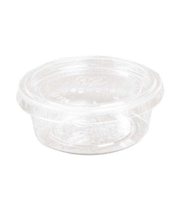 Sausbak disp PLA 5,9 cl 70 x 26 mm transparant - Vegware | prijs & verp per 2.000 stuks