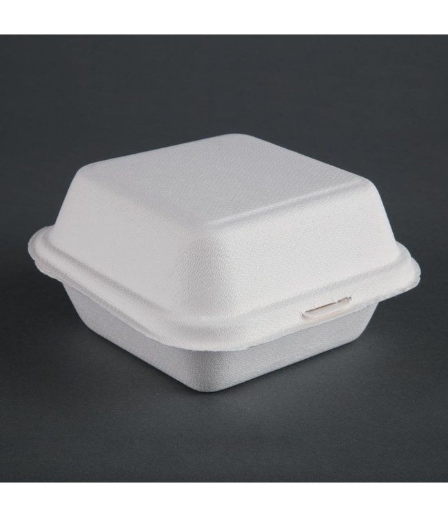 Hamburgerbakje composteerbaar 153 mm bagasse - Vegware | prijs & verp per 500 stuks