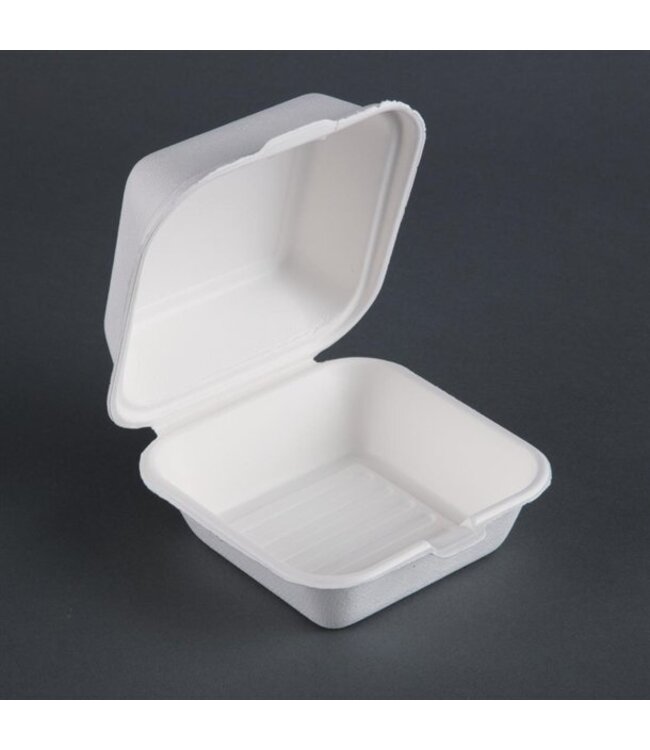 Hamburgerbakje composteerbaar 153 mm bagasse - Vegware | prijs & verp per 500 stuks