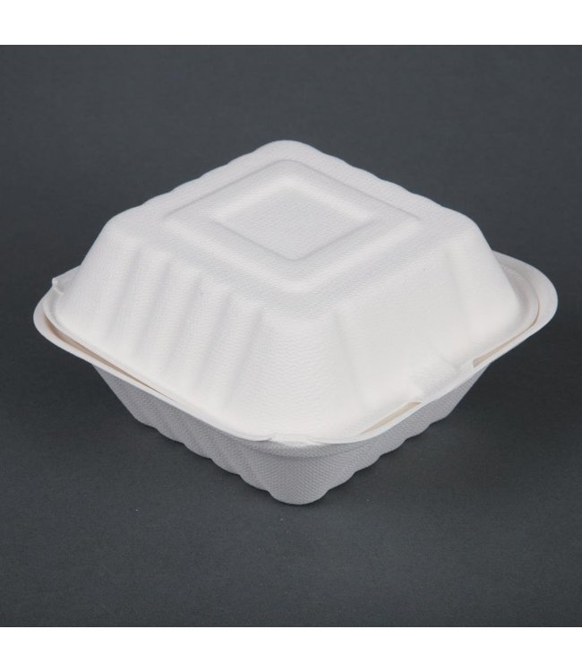 Hamburgerbakje composteerbaar 146 mm bagasse - Vegware | prijs & verp per 500 stuks