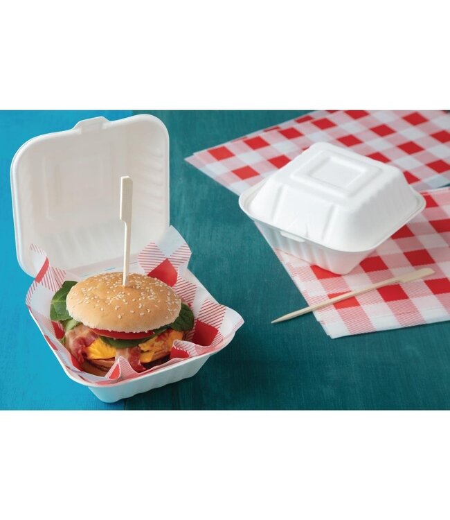 Hamburgerbakje composteerbaar 146 mm bagasse - Vegware | prijs & verp per 500 stuks