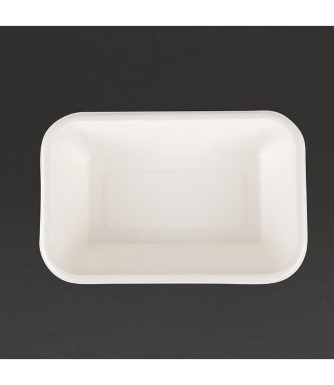 Snackbak disp suikerriet 91 cl 215 x 140 x 52 mm wit - Fiesta Green | prijs & verp per 50 stuks