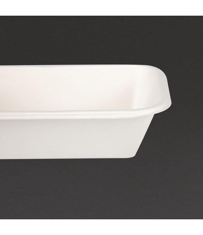 Snackbak disp suikerriet 91 cl 215 x 140 x 52 mm wit - Fiesta Green | prijs & verp per 50 stuks