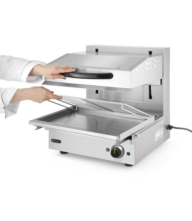 Salamander type 450 verwarmd tot 300 gr 480 x 520 x 530 mm 230V / 2800W - Roestvrijstaal