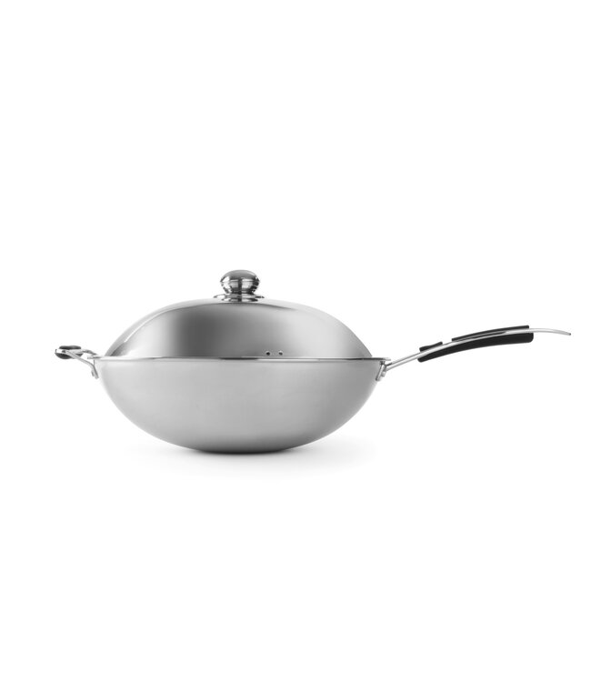 Inductiewok digitaal met Wokpan 3-ply 340 x 450 x 100 mm 230 V / 3500W