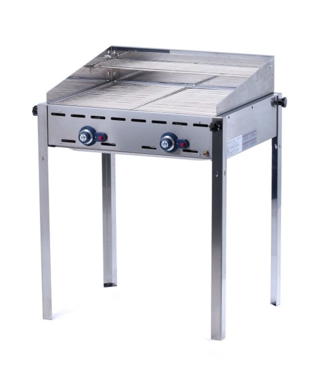 Gasbarbecue 2 branders 740 x 612 x 825 mm - Green Fire Profi Line