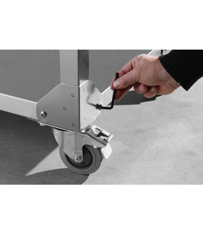 Gasbarbecue 4 branders verrijdbaar1400 x  612 x 825 mm - Green Fire Profi Line