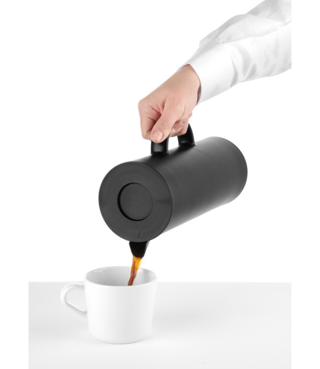 Isoleerkan zwart 1 ltr met druksluiting - Polypropyleen