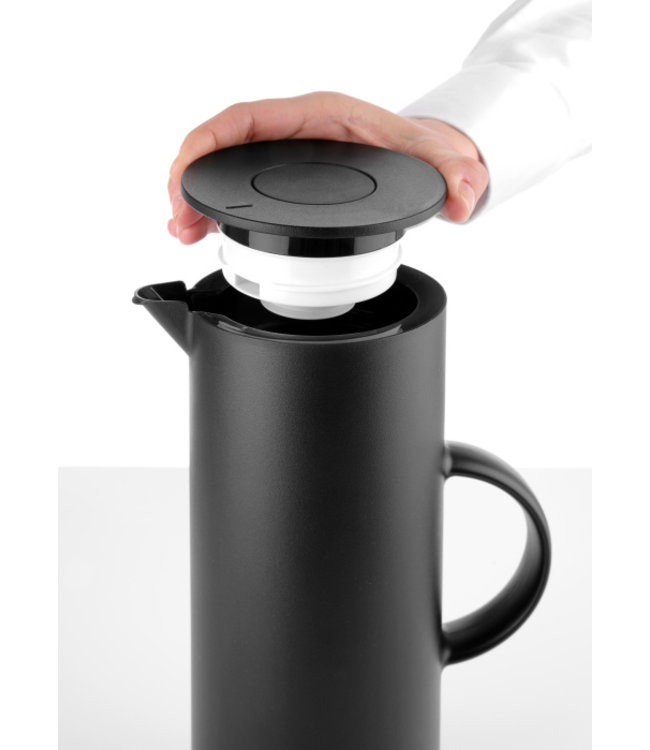 Isoleerkan zwart 1 ltr met druksluiting - Polypropyleen