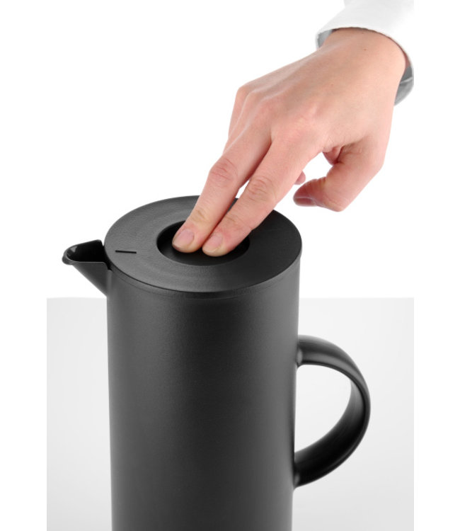 Isoleerkan zwart 1 ltr met druksluiting - Polypropyleen