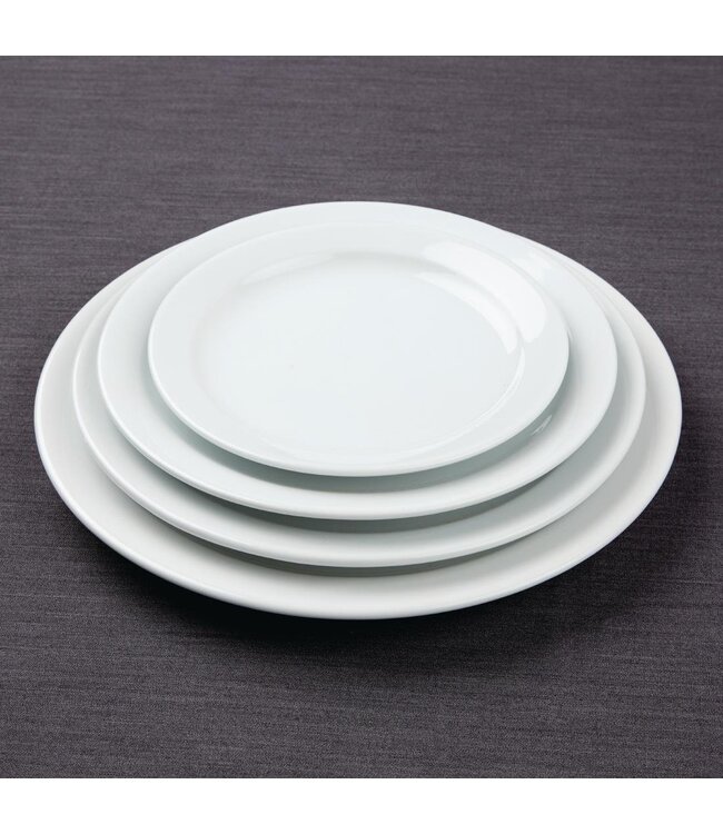Bord met smalle rand 254 mm - Athena Hotelware | prijs & verp per 12 stuks