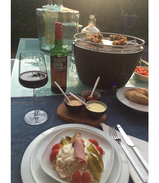 Tafelbarbecue Classic hybrid 350 mm roestvrijstaal - LotusGrill