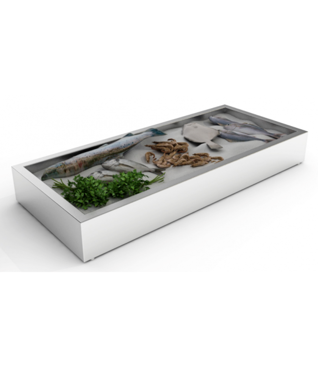 Crushed ice presentatie bak 4/1 GN 1362 x 590 x 170 mm - Roestvrijstaal