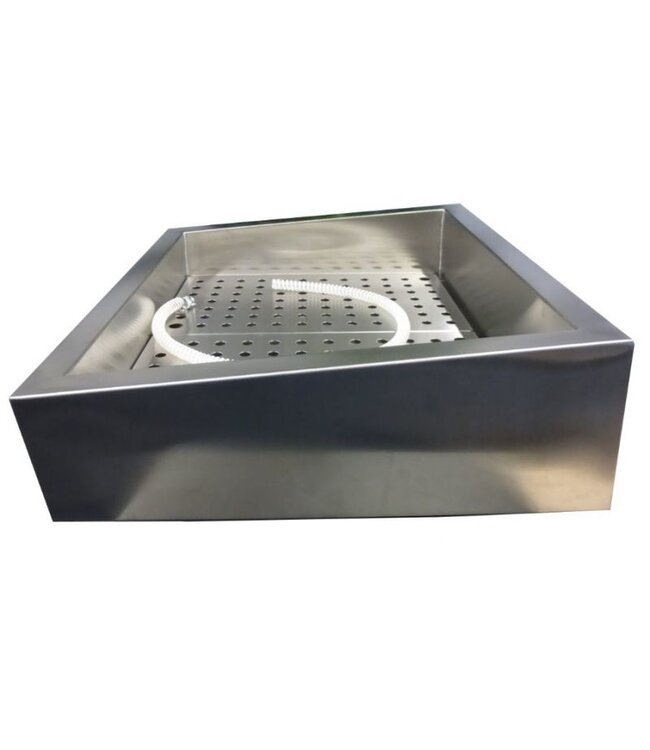 Crushed ice presentatie schuin bak 1/1 GN 402 x 590 x 160/210 mm - Roestvrijstaal