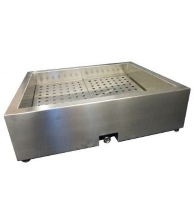 Crushed ice presentatie schuin bak 1/1 GN 402 x 590 x 160/210 mm - Roestvrijstaal