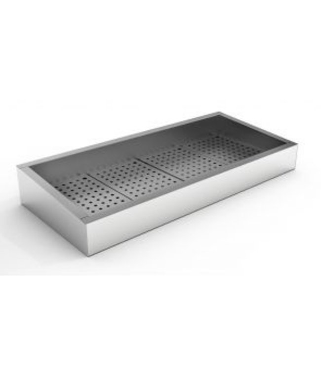 Crushed ice presentatie schuin bak 4/1 GN 1362 x 590 x 160/210 mm- Roestvrijstaal