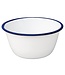 Puddingschaaltje wit/blauw 88 cl 155 x 75 mm -Emaille | prijs & verp per 6 stuks