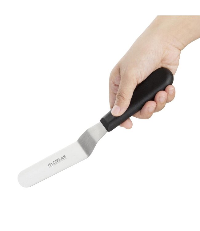 Paletmes gebogen 10 cm zwart - Hygiplas