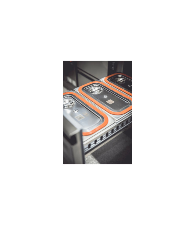 Gastronormbak rvs 2/8-100 mm diep zonder greep - Rieber