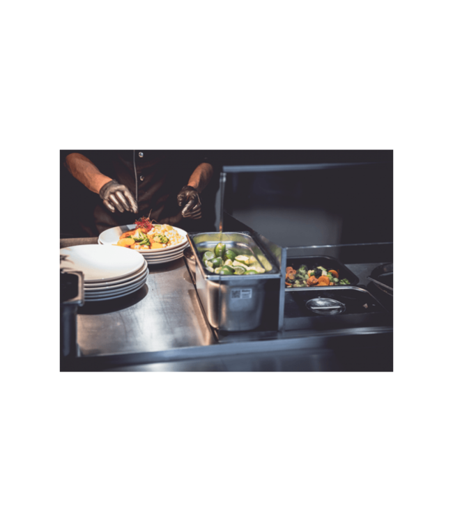 Gastronormbak rvs 2/4-100 mm diep zonder greep - Rieber