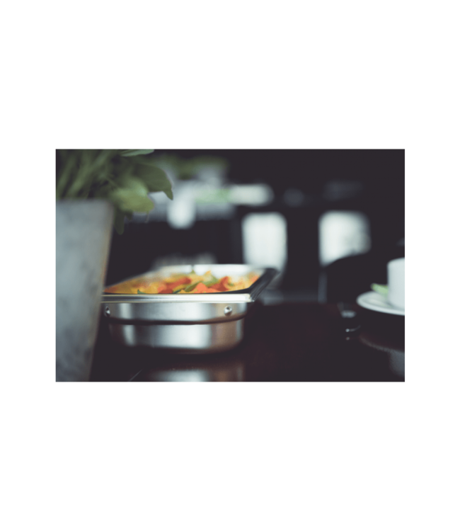 Gastronormbak rvs 1/1-100 mm diep met verzonken greep - Rieber