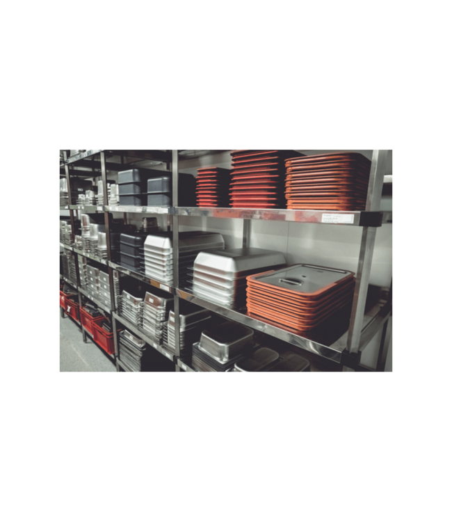 Gastronormbak rvs 1/4-100 mm diep met verzonken greep - Rieber