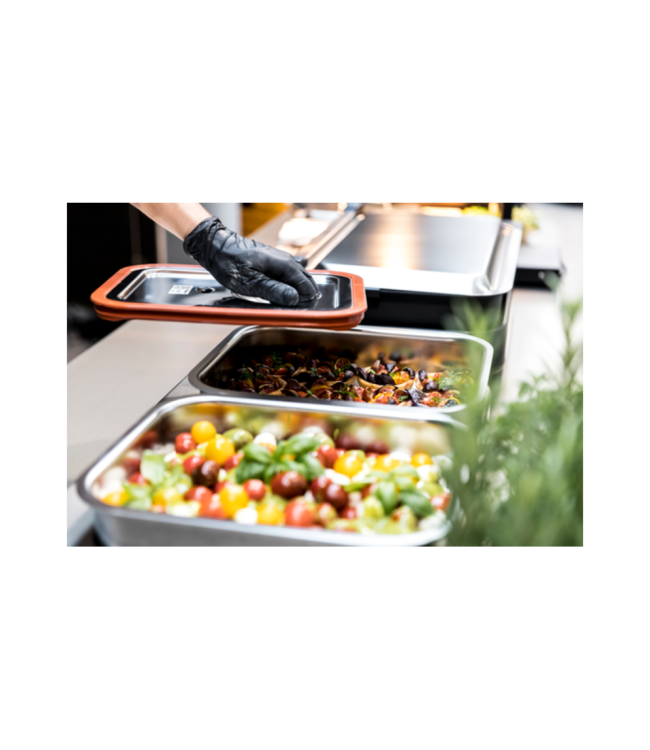 Gastronormdeksel rvs 1/1 waterdicht m/siliconenafdichting - Rieber