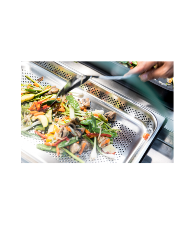 Gastronormbak rvs 1/1-144 mm diep geperforeerd zonder greep - Rieber
