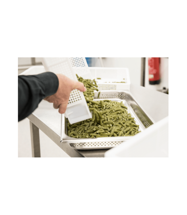 Gastronormbak rvs 1/3-94 mm diep geperforeerd zonder greep - Rieber