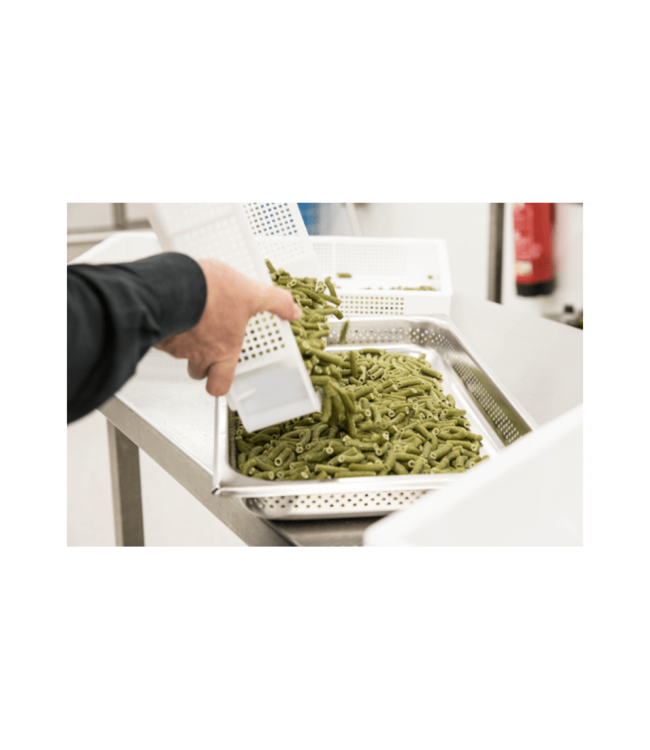 Gastronormbak rvs 1/2-54 mm diep geperforeerd zonder greep - Rieber