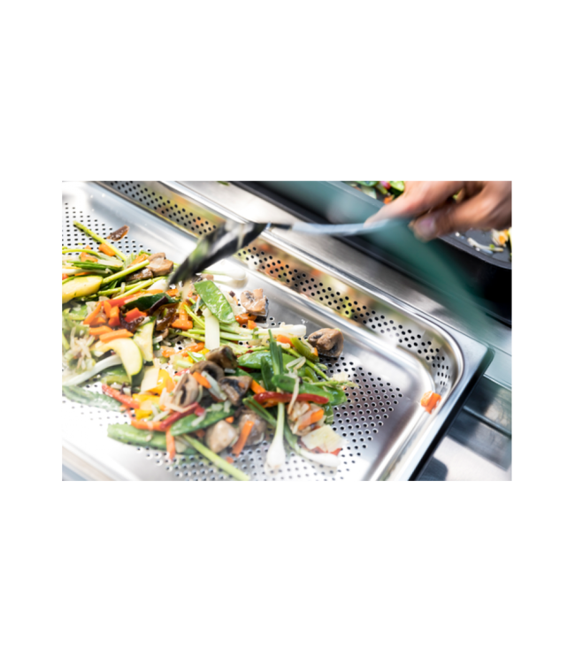 Gastronormbak rvs 1/1-94 mm diep geperforeerd met beugelgreep - Rieber