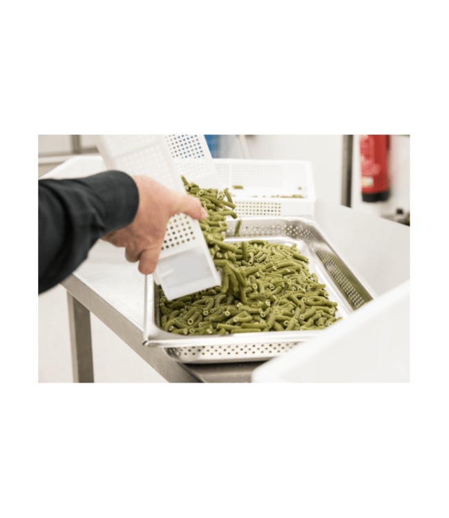 Gastronormbak rvs 2/3-154 mm diep geperforeerd zonder greep - Rieber