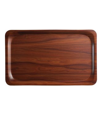 Cambro Dienblad LMT Mykonos Tray anti-slip - 460 x 360 mm - Walnut - Cambro  | prijs & verp per 24 stuks