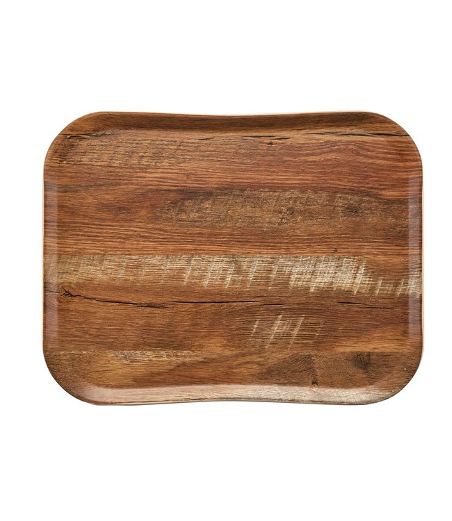 Dienblad wood grain - 430 x 330 mm - Brown Oak - Cambro  | prijs & verp per 12 stuks