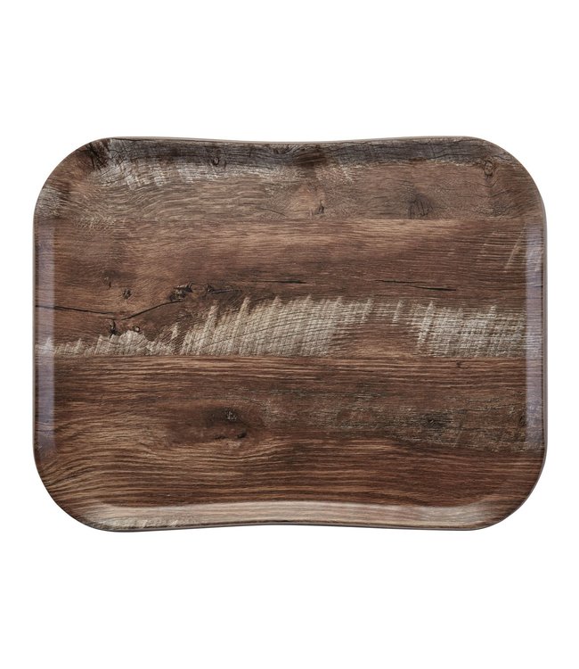 Dienblad wood grain - 430 x 330 mm - Dark Oak - Cambro  | prijs & verp per 12 stuks