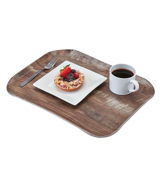 Dienblad wood grain - 430 x 330 mm - Dark Oak - Cambro  | prijs & verp per 12 stuks